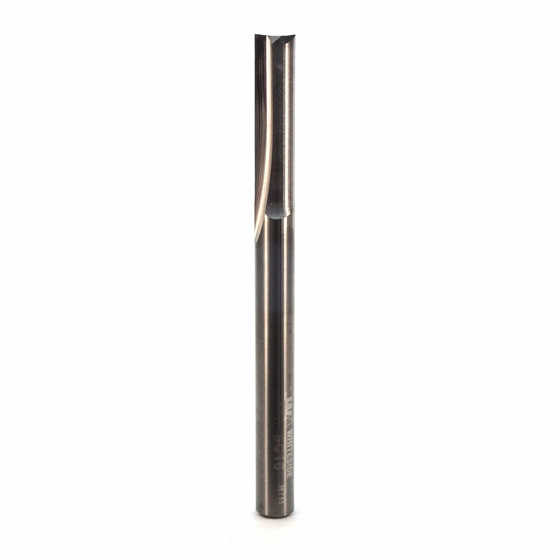 Solid Carbide Double Flute Straight Cut Router Bit - 1/4" SH - Diameter:1/4" - Cutting Length:1" - Overall Length:3"